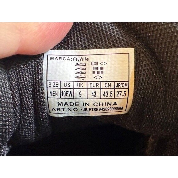 Fitville Mens Marca Black Knit Orthopedic Diabetic Walking Shoes 10 EW Wide NWT - Picture 9 of 12